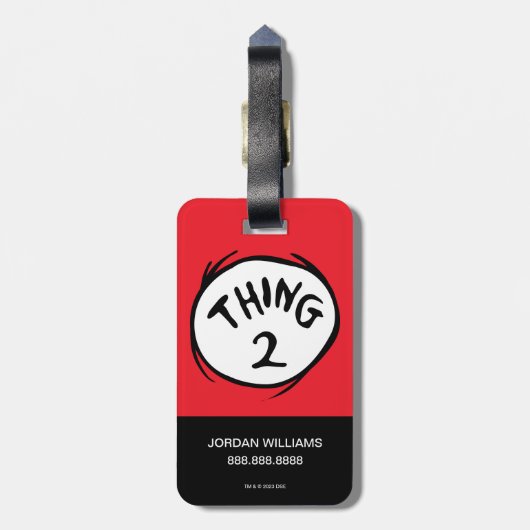 セウス博士 | Thing One Thing Two - Thing Two ラゲッジタグ (裏面縦)
