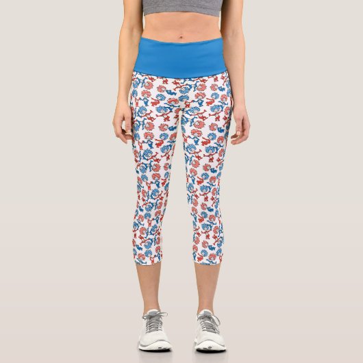 セウス博士 | Thing One Thing Two US Flag Pattern カプリレギンス (正面)