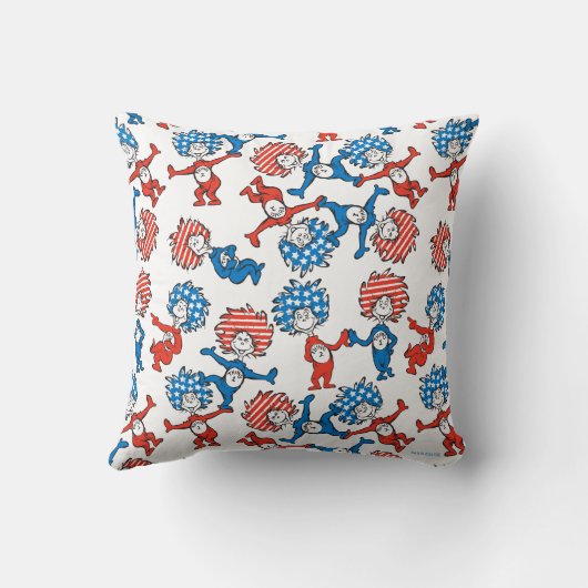セウス博士 | Thing One Thing Two US Flag Pattern クッション (裏面)