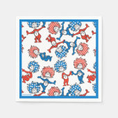 セウス博士 | Thing One Thing Two US Flag Pattern スタンダードカクテルナプキン (正面)