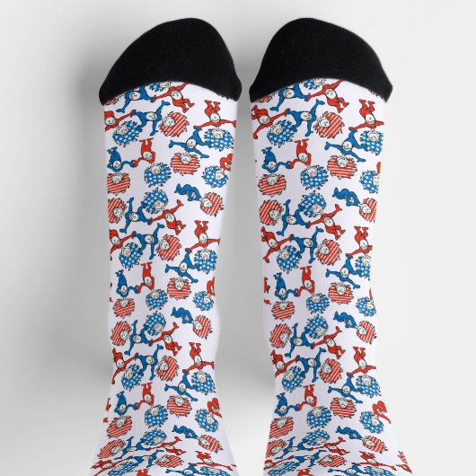 セウス博士 | Thing One Thing Two US Flag Pattern ソックス (上部)