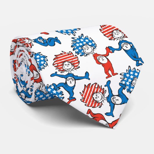 セウス博士 | Thing One Thing Two US Flag Pattern ネクタイ (ロール)