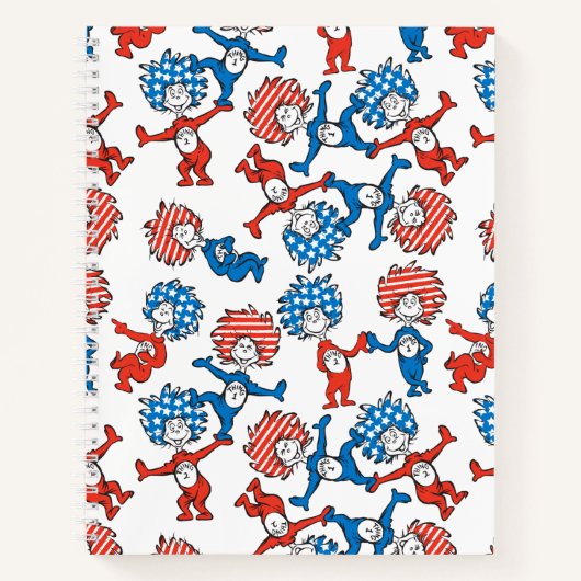 セウス博士 | Thing One Thing Two US Flag Pattern ノートブック (正面)