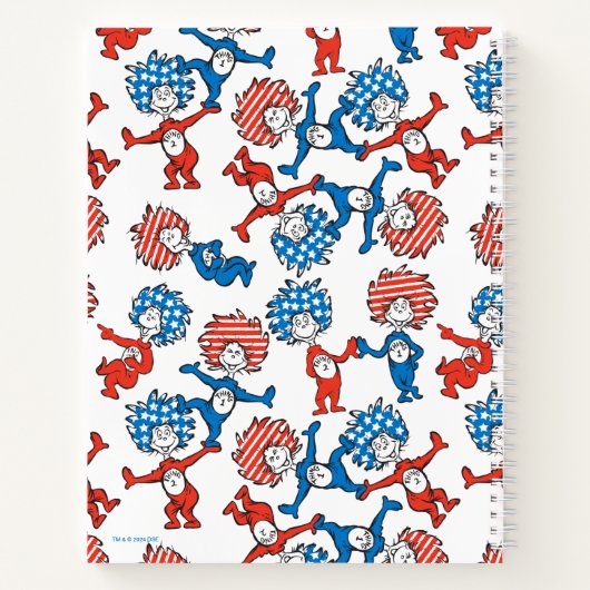 セウス博士 | Thing One Thing Two US Flag Pattern ノートブック (裏面)