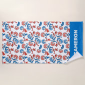 セウス博士 | Thing One Thing Two US Flag Pattern ビーチタオル (正面)