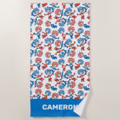 セウス博士 | Thing One Thing Two US Flag Pattern ビーチタオル (正面)