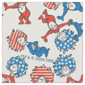 セウス博士 | Thing One Thing Two US Flag Pattern ファブリック (クローズアップ)
