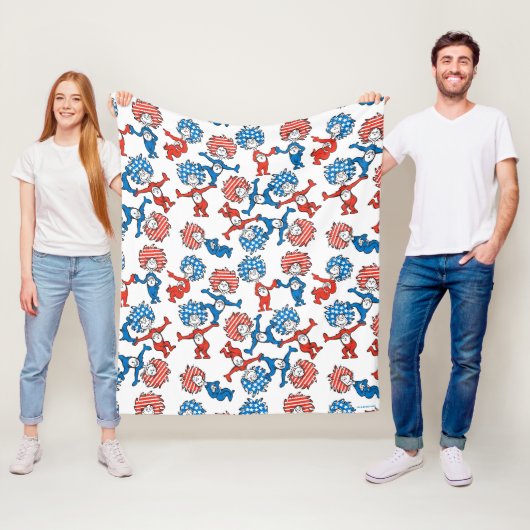 セウス博士 | Thing One Thing Two US Flag Pattern フリースブランケット (インサイチュ)