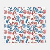 セウス博士 | Thing One Thing Two US Flag Pattern フリースブランケット (正面(横))