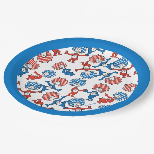 セウス博士 | Thing One Thing Two US Flag Pattern ペーパープレート (アングル)