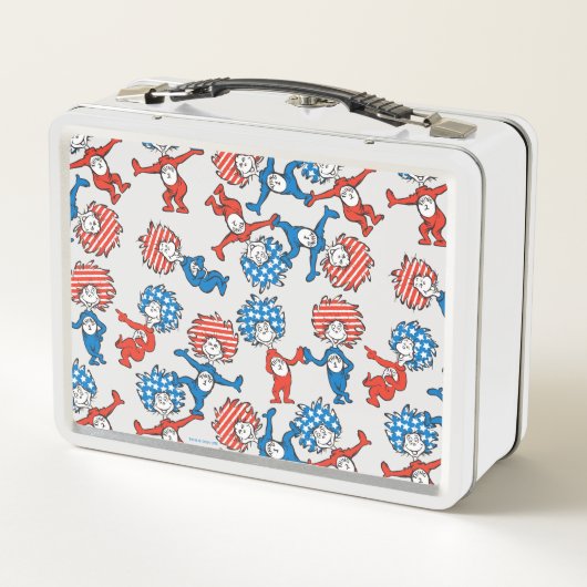 セウス博士 | Thing One Thing Two US Flag Pattern メタルランチボックス (裏面)