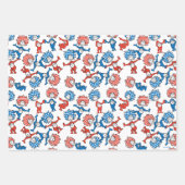 セウス博士 | Thing One Thing Two US Flag Pattern ラッピングペーパーシート (正面3)