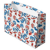 セウス博士 | Thing One Thing Two US Flag Pattern ラージペーパーバッグ (裏面アングル)