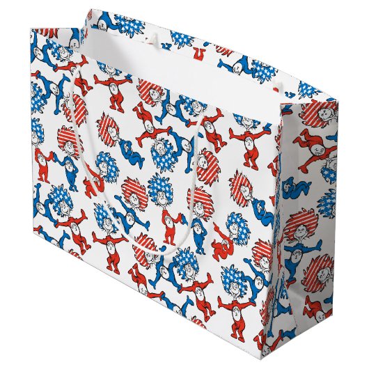 セウス博士 | Thing One Thing Two US Flag Pattern ラージペーパーバッグ (裏面アングル)