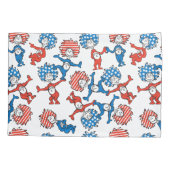 セウス博士 | Thing One Thing Two US Flag Pattern 枕カバー (裏面-左)