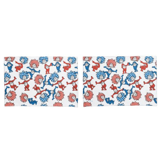 セウス博士 | Thing One Thing Two US Flag Pattern 枕カバー (フロントセット)