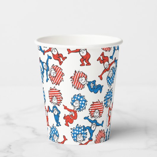 セウス博士 | Thing One Thing Two US Flag Pattern 紙コップ (裏面)