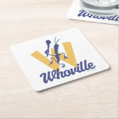 セウス博士 | Who-ville Wロゴ スクエアペーパーコースター (アングル)