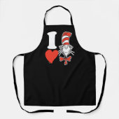 セウス・バレンタイン | Iハート帽子の中の猫 エプロン (正面)