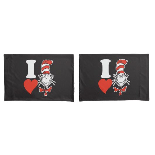 セウス・バレンタイン | Iハート帽子の中の猫 枕カバー (フロントセット)