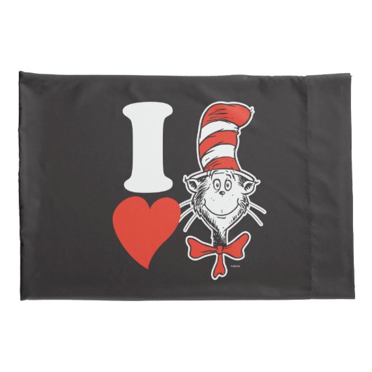 セウス・バレンタイン | Iハート帽子の中の猫 枕カバー (裏面-右)