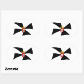 セウタ国旗のシール 楕円形シール (シート)