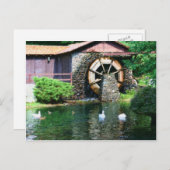 セウラスタイルの水車と池の絵はがき ポストカード (正面/裏面)