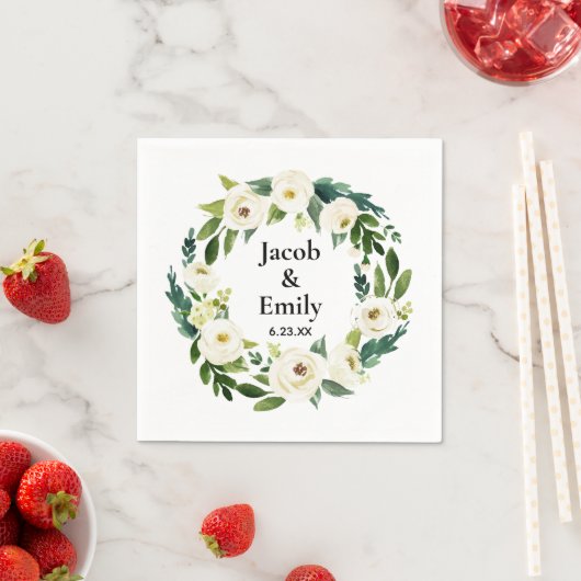 セエレガントベパーソナライズされたトエリ結婚ン スタンダードカクテルナプキン (インサイチュ)