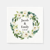 セエレガントベパーソナライズされたトエリ結婚ン スタンダードカクテルナプキン (正面)