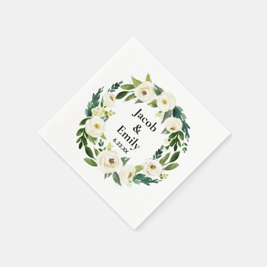 セエレガントベパーソナライズされたトエリ結婚ン スタンダードカクテルナプキン (角)