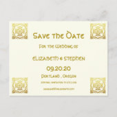 セエレガントルト結婚金ゴールドフェイクケルト結び目模様 ポストカード (正面)