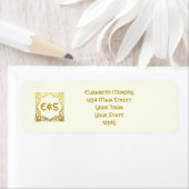 セエレガントルト結婚金ゴールドフェイクケルト結び目模様 ラベル (インサイチュ)