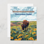 セオドアルーズベルト国立公園ノースダコタカード (正面/裏面)
