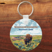 セオドアルーズベルト国立公園ノースダコタ キーホルダー (正面)