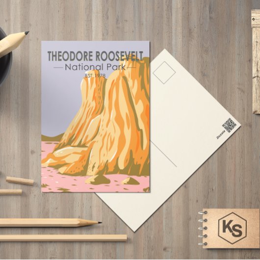 セオドアルーズベルト国立公園ノースダコタ ポストカード