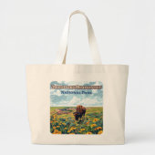 セオドアルーズベルト国立公園ノースダコタ ラージトートバッグ (正面)