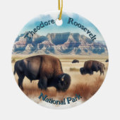 セオドアルーズベルト国立公園ビソンサミナリー セラミックオーナメント (正面)