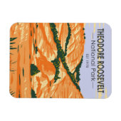 セオドアルーズベルト国立公園ヴィンテージ マグネット (横)