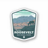 セオドアルーズベルト国立公園 |ダイカットのシール シール (正面)