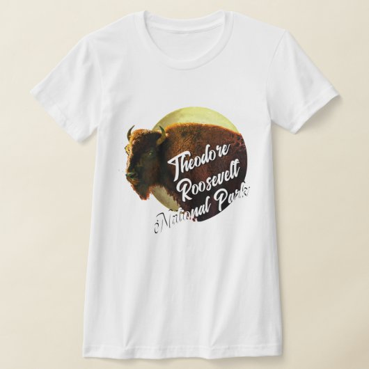 セオドアルーズベルト国立公園&バッファロー Tシャツ (レイダウン)