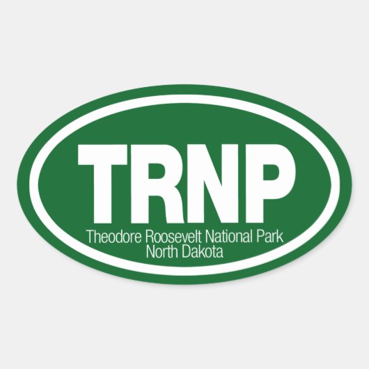 セオドアルーズベルト国立公園 楕円形シール (正面)