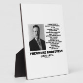 セオドアルーズベルト敢えて強大なもの引用文 フォトプラーク (側面)