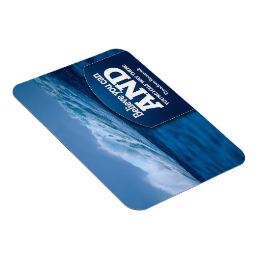 セオドアルーズベ感動的ルト引用文信じ" マグネット (右側)