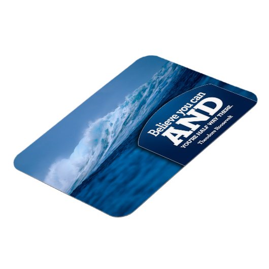 セオドアルーズベ感動的ルト引用文信じ" マグネット (左側)