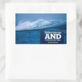 セオドアルーズベ感動的ルト引用文信じ" 長方形シール (バッグ)