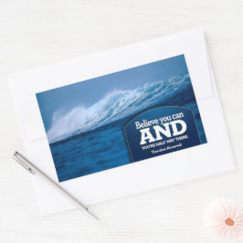 セオドアルーズベ感動的ルト引用文信じ" 長方形シール