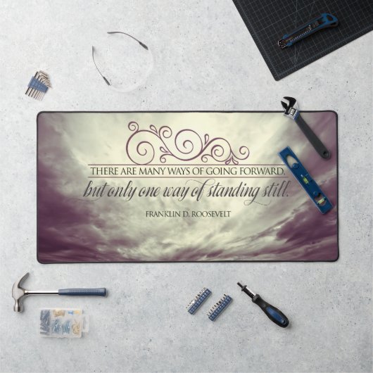 セオドアルーズベ感動的ルト引用文"立つ" デスクマット (ワークステーション)