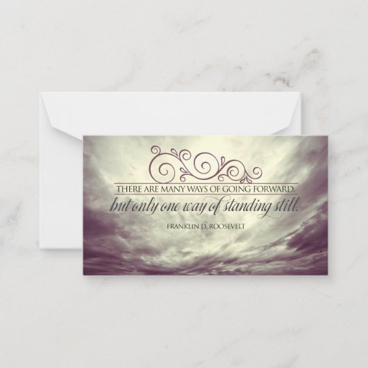 セオドアルーズベ感動的ルト引用文"立つ" ノートカード (正面)