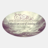 セオドアルーズベ感動的ルト引用文"立つ" 楕円形シール (正面)