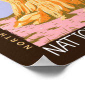 セオドアルーズヴェルト国立公園レトロ 動揺して ポスター (角)